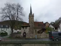 Schaala, evangelische Wehrkirche, erbaut im 12. Jahrhundert (23.04.2023)