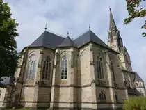 Niederplanitz, evangelische St. Lukas Kirche, erbaut von 1872 bis 1876 durch den Architekten Gotthilf Ludwig M�ckel (13.08.2023)