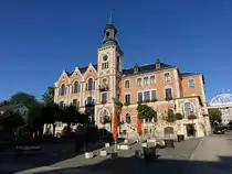 Stollberg, Rathaus am Hauptmarkt, erbaut von 1886 bis 1887 (16.09.2023)