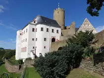 Burg Scharfenstein, Spornburg auf einem l�nglichen Bergsporn, erbaut um 1250 (17.09.2023)