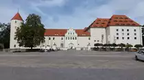 Freiberg, Schloss Freudenstein am Schlo�platz, Renaissancebau erbaut bis 1577 durch den Baumeister Hans Irmisch (18.09.2023)