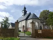 Kleinhartmannsdorf, evangelische Kirche, erbaut im 14. Jahrhundert (18.09.2023)
