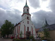 Rosswein, evangelische St. Marien Kirche, Chor von 1513, Ausbau zur Saalkirche von 1595 bis 1611 (19.09.2023)