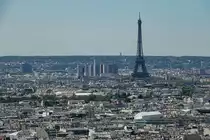 Blick von Mont Marte auf Paris und Turm Eiffel. Foto: Juni, 2023.