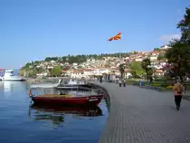 Ohrid, Strandpromenade Kej Makedonija am Ohrid See (06.05.2014)