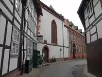 Einbeck, Kapelle St. Spiritus in der Geiststra�e, erbaut im 14. Jahrhundert (29.09.2023)