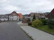 Vogelbeck, Fachwerkh�user in der Mittelstra�e (29.09.2023)