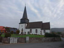 Mackensen, evangelische St. Christophorus Kirche, sptgotische Saalkirche (30.09.2023)