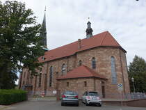 Gieboldehausen, kath. Pfarrkirche St. Laurentius, erbaut von 1727 bis 1729 nach Plnen des Benediktinerpaters Philipp Kersten (01.10.2023)