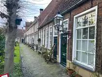 Reihenh�user im �Hofje� am Pepergasthuis in der Innenstadt von Groningen. Aufnahme: 29. Dezember 2023.