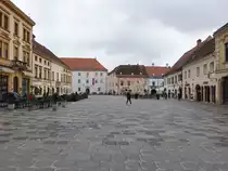 Varazdin, historische H�user am Platz Trg Kralja Tomislava (03.05.2017)