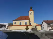 Bitz, kath. Pfarrkirche St. Georg, erbaut 1739 durch Sebastian St�ckler (29.01.2017)