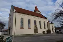 Rupertsbuch, Pfarrkirche St. Michael, neuromansiche Saalkirche mit Steildach, erbaut 1897 (24.12.2014)