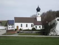Eggersdorf, Pfarrkirche St. Johann Baptist, Saalbau mit Chorturm, im Kern romanisch, Ausbau sp�tgotisch und barock (20.03.2016)