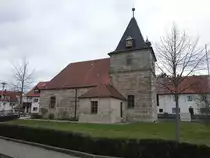 Marloffstein, Pfarrkirche St. Jakobus, Chorturmkirche, Langhaus erbaut von 1812 bis 1813 (27.03.2016)