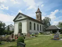 Oberntief, evangelische St. Maria Kirche, eingeschossiges Langhaus mit Satteldach, erbaut 1828 (19.06.2014)