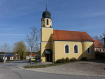 Kollersried, Pfarrkirche St. Jakobus, erbaut um 1200, verndert von 1656 bis 1657 (26.03.2017)