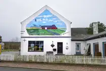 Wandmalerei an der N�rregade in H�jer (deutsch Hoyer) in Nordschleswig. Aufnahme: 18. M�rz 2024.