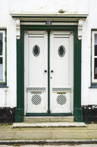 Eingangstr an der Storegade in Augustenburg auf der Insel Alsen (Nordschleswig). Aufnahme: 20. Mrz 2024.