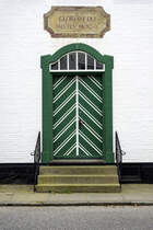 Eingangstr an der Storegade in Augustenburg auf der Insel Alsen (Nordschleswig). Aufnahme: 20. Mrz 2024.