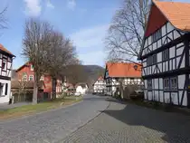 Altenburschla, Fachwerkh�user in der Wanfrieder Stra�e (17.03.2024)