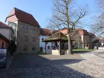 Burg Creuzburg, mittelalterliche H�henburg, erbaut von 1165 bis 1170 im Auftrag von Landgraf Ludwig II. (17.03.2024)