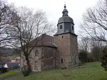Frankershausen, evangelische Kirche, erbaut von 1827 bis 1828 durch Johann Friedrich Matthei (17.03.2024)
