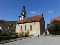 Hallungen, evangelische St. Nicolai Kirche, erbaut 1725 (17.03.2024)