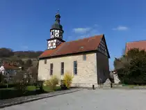 Hallungen, evangelische St. Nicolai Kirche, erbaut 1725 (17.03.2024)