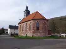 Vierbach, evangelische Kirche, erbaut 1863 in der Untergasse (17.03.2024)