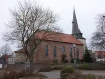 Nesselr�den, barocke Pfarrkirche St. Georg, erbaut 1710 (18.03.2024)