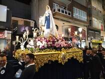 Semana Santa 2024, Santa Mujer Veronica, Torrevieja, 29.03.2024. Heilige Woche in Spanien, Heilige Veronika mit dem Schweisstuch.