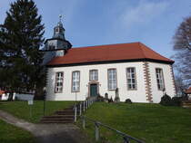 Nienstedt am Harz, evangelische St. Martin Kirche, erbaut 1778 bis 1779 (19.03.2024)