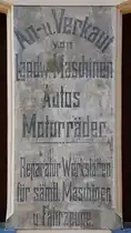 Eine alte Werbebeschriftung auf einer H�userfassade, so gesehen Anfang Aprin 2024 in Wismar.