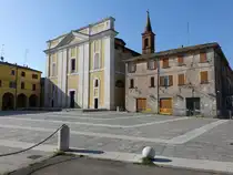 San Martino in Rio, Pfarrkirche St. Martino Vescovo, erbaut im 17. Jahrhundert (12.04.2024)
