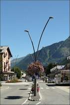 Die Place de la Gare in Chamonix Mont Blanc fotografiert am 03.08.08. (Jeanny)