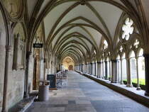 Salisbury, Kreuzgang der Kathedrale, erbaut von 1240 bis 1270 (11.05.2024)