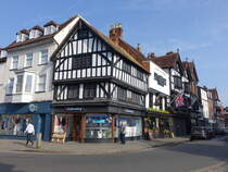 Salisbury, Fachwerkhaus Ecke Silver Street und Minster Street (11.05.2024)