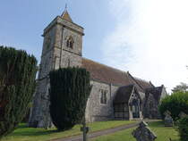 South Newton, Pfarrkirche St. Andrew, erbaut im 13. Jahrhundert, Umbau von 1861 bis 1862 durch Th. Wyatt (11.05.2024)