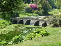  Palladianische Br�cke im Schlo�park von Stourhead House, Wiltshire (11.05.2024)