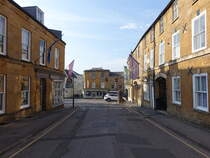 Ilminster, Huser am Cornhill Platz, Somerset (12.05.2024)
