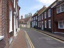 Poole, historische Huser in der Market Street (12.05.2024)