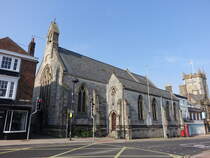 Dorchester, Pfarrkirche Holy Trinity, erbaut von 1875 bis 1876 durch Benjamin Ferrey (12.05.2024)