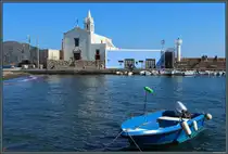 Direkt an der Marina Corta von Lipari liegt die Kirche Anime del Purgatorio, die aus dem 13. Jahrhundert stammt. (21.02.2024)