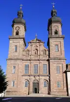 St.Peter im Schwrzwald, die ehemalige Klosterkirche und Pfarrkirche St.Peter und Paul, die sehenswerte barocke Kirche wurde 1724-27 vom ber�hmten Baumeister Peter Thumb erbaut, Jan.2024