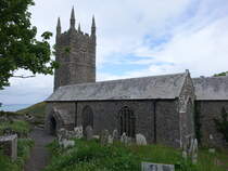 Morwenstow, Pfarrkirche St. Morwenna und St. John, erbaut im 13. Jahrhundert, restauriert um 1850 unter der Leitung von Parson Hawker (14.05.2024)