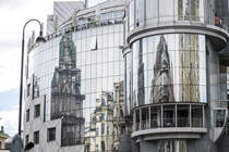 detailaufnahme vom Haus am Stephansplatz in Wien. Aufnahme: 18. Mai 2024.