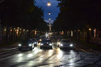 Wien - Der Schottenring vom Ufer des Donaukanals aus gesehen in sdwestlicher Richtung. Aufnahme: 18. Mai 2024.