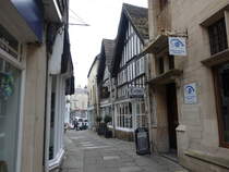 Bradford-on-Avon, historisches Fachwerkhaus in der Strae The Shambles (17.05.2024)