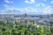 Blick vom Wiener Riesenrad ber ber Wien in sdlicher Richtung. Aufnahme: 19. Mai 2024